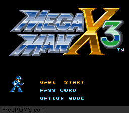 Mega Man X 3 Screen Shot 1