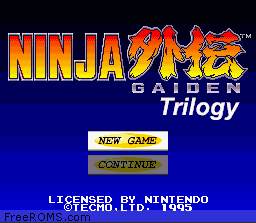 Ninja Gaiden Trilogy Screen Shot 1