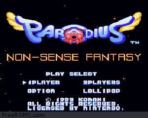 Parodius - Non-Sense Fantasy Screen Shot 1