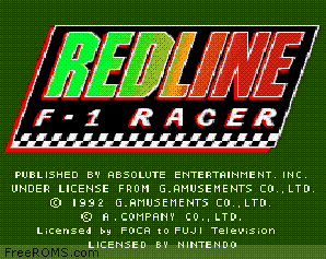 Redline F-1 Racer Screen Shot 1