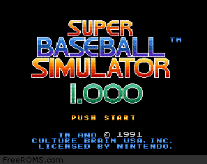 Super Baseball Simulator 1.000 Screen Shot 1