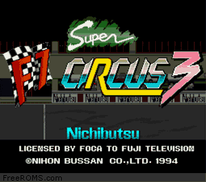Super F1 Circus 3 Screen Shot 1