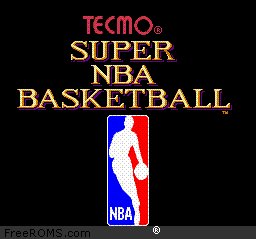 Tecmo Super NBA Basketball Screen Shot 1
